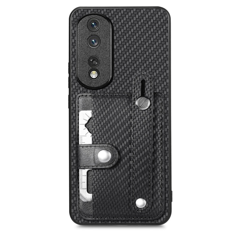 Cassa del telefono della copertura posteriore del raccoglitore della carta del cavalletto del braccialetto con il coltello dell'attrezzo, For Honor 80 Pro, For Honor 70