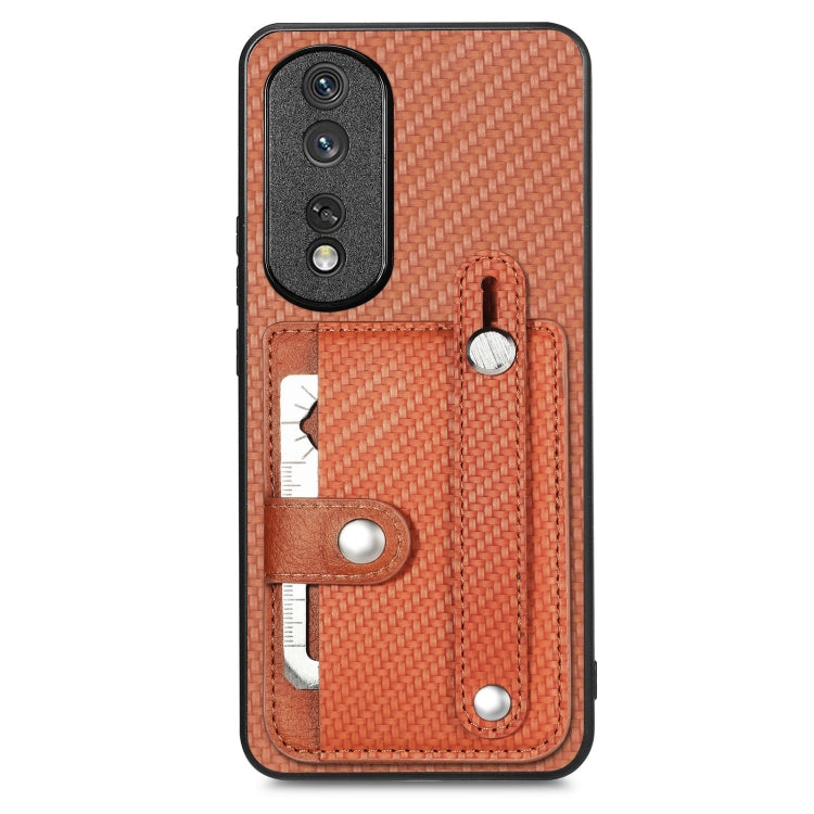 Cassa del telefono della copertura posteriore del raccoglitore della carta del cavalletto del braccialetto con il coltello dell'attrezzo, For Honor 80 Pro, For Honor 70