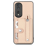 Cassa del telefono della copertura posteriore del raccoglitore della carta del cavalletto del braccialetto con il coltello dell'attrezzo, For Honor 80 Pro, For Honor 70