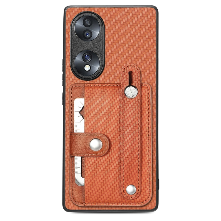 Cassa del telefono della copertura posteriore del raccoglitore della carta del cavalletto del braccialetto con il coltello dell'attrezzo, For Honor 80 Pro, For Honor 70