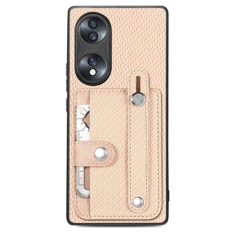 Cassa del telefono della copertura posteriore del raccoglitore della carta del cavalletto del braccialetto con il coltello dell'attrezzo, For Honor 80 Pro, For Honor 70