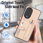 Cassa del telefono della copertura posteriore del raccoglitore della carta del cavalletto del braccialetto con il coltello dell'attrezzo, For Honor 80 Pro, For Honor 70