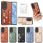 Cassa del telefono della copertura posteriore del raccoglitore della carta del cavalletto del braccialetto con il coltello dell'attrezzo, For Honor 80 Pro, For Honor 70