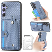 Custodia portafoglio con supporto e attrezzi per Galaxy S25 5G
