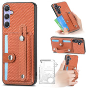 Custodia portafoglio con supporto e attrezzi per Galaxy S25 5G