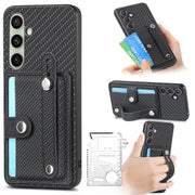 Custodia portafoglio con supporto e attrezzi per Galaxy S25 5G
