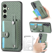 Custodia portafoglio con supporto e attrezzi per Galaxy S25 5G