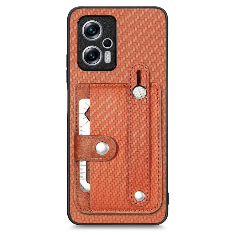 Custodia portafoglio con supporto e attrezzo per Xiaomi Poco M5
