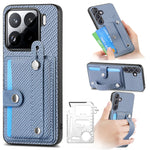 Custodia portafoglio con supporto e attrezzo per smartphone