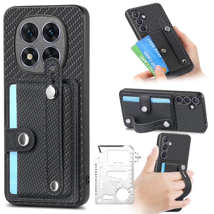 Cassa del telefono posteriore del portafoglio del cavalletto del braccialetto con il coltello dell'attrezzo, For Redmi Note 14 5G, For Redmi Note 14 Pro+ 5G, For Redmi Note 14 Pro 5G, For Xiaomi 14 Pro