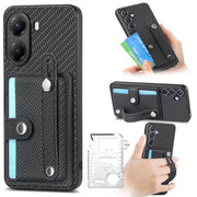 Cassa del telefono posteriore del portafoglio del cavalletto del braccialetto con il coltello dell'attrezzo, For Redmi Turbo 4, For Xiaomi Poco X7 Pro, For Xiaomi 15 Pro, For Xiaomi 15