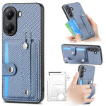 Custodia portafoglio con supporto e attrezzo per smartphone