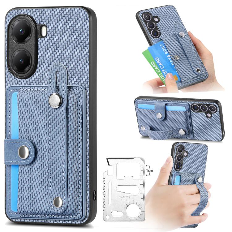 Custodia portafoglio con supporto e attrezzo per smartphone