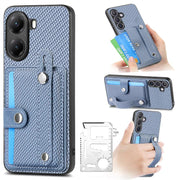 Cassa del telefono posteriore del portafoglio del cavalletto del braccialetto con il coltello dell'attrezzo, For Redmi Turbo 4, For Xiaomi Poco X7 Pro, For Xiaomi 15 Pro, For Xiaomi 15