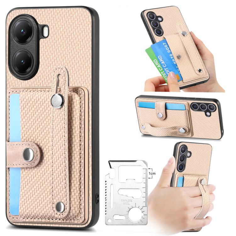 Custodia portafoglio con supporto e attrezzo per smartphone