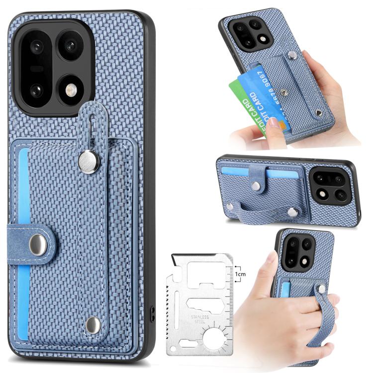 Cassa del telefono posteriore del portafoglio del cavalletto del braccialetto con il coltello dell'attrezzo, For OnePlus Ace 6 / 6T / 15R, For OnePlus 15, For OnePlus Nord CE2 Lite 5G