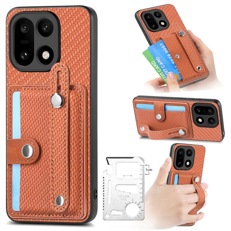 Cassa del telefono posteriore del portafoglio del cavalletto del braccialetto con il coltello dell'attrezzo, For OnePlus Ace 6 / 6T / 15R, For OnePlus 15, For OnePlus Nord CE2 Lite 5G