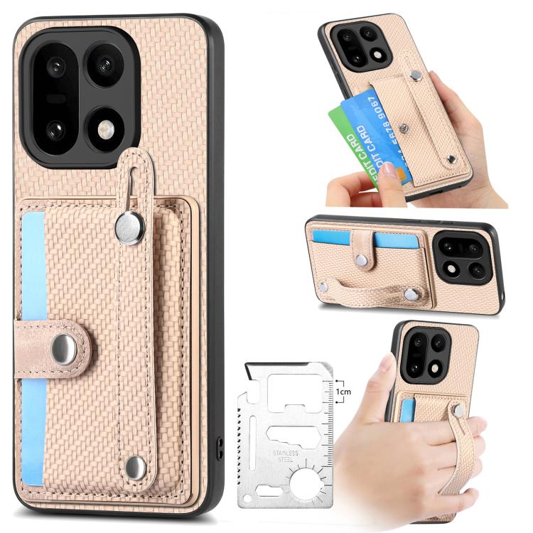 Cassa del telefono posteriore del portafoglio del cavalletto del braccialetto con il coltello dell'attrezzo, For OnePlus Ace 6 / 6T / 15R, For OnePlus 15, For OnePlus Nord CE2 Lite 5G