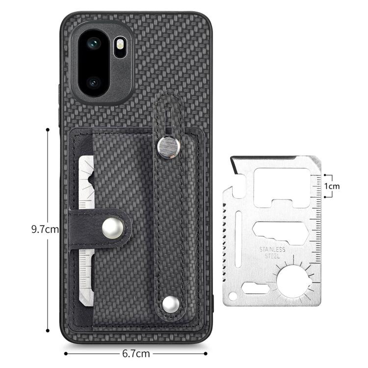 Cassa del telefono posteriore del portafoglio del cavalletto del braccialetto con il coltello dell'attrezzo, For OnePlus Ace 6 / 6T / 15R, For OnePlus 15, For OnePlus Nord CE2 Lite 5G