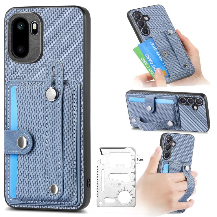Cassa del telefono posteriore del portafoglio del cavalletto del braccialetto con il coltello dell'attrezzo, For OnePlus Ace 6 / 6T / 15R, For OnePlus 15, For OnePlus Nord CE2 Lite 5G