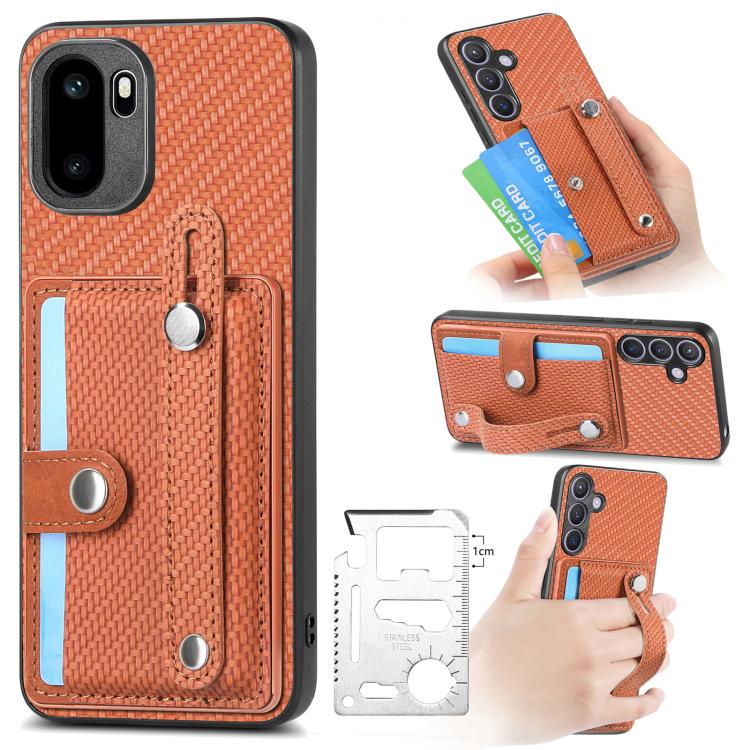 Cassa del telefono posteriore del portafoglio del cavalletto del braccialetto con il coltello dell'attrezzo, For OnePlus Ace 6 / 6T / 15R, For OnePlus 15, For OnePlus Nord CE2 Lite 5G