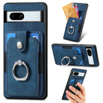 Retro cassa del telefono del raccoglitore della carta dell'anello di pelle-tatto, For Google Pixel 10 Pro XL, For Google Pixel 9a, For Google Pixel 9 Pro XL, For Google Pixel 7a