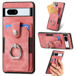 Retro cassa del telefono del raccoglitore della carta dell'anello di pelle-tatto, For Google Pixel 10 Pro XL, For Google Pixel 9a, For Google Pixel 9 Pro XL, For Google Pixel 7a