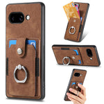 Retro cassa del telefono del raccoglitore della carta dell'anello di pelle-tatto, For Google Pixel 10 Pro XL, For Google Pixel 9a, For Google Pixel 9 Pro XL, For Google Pixel 7a