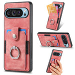 Retro cassa del telefono del raccoglitore della carta dell'anello di pelle-tatto, For Google Pixel 10 Pro XL, For Google Pixel 9a, For Google Pixel 9 Pro XL, For Google Pixel 7a