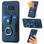 Custodia portafoglio TPU e PU con anello per Samsung Galaxy S24+