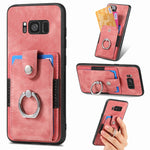 Custodia portafoglio TPU e PU con anello per Samsung Galaxy S24+