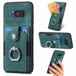Custodia portafoglio TPU e PU con anello per Samsung Galaxy S24+