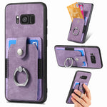 Custodia portafoglio TPU e PU con anello per Samsung Galaxy S24+