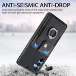 Custodia portafoglio TPU e PU con anello per Samsung Galaxy S24+