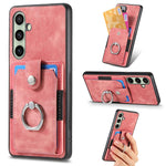 Custodia portafoglio TPU con anello per Samsung Galaxy S25 Edge