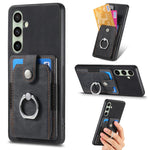 Custodia portafoglio TPU con anello per Samsung Galaxy S25 Edge