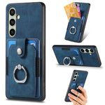 Custodia portafoglio TPU con anello per Samsung Galaxy S25 Edge