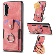 Custodia portafoglio TPU e PU con anello per Samsung Galaxy S25 5