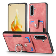 Custodia portafoglio TPU e PU con anello per Samsung Galaxy S25 5