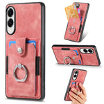 Custodia portafoglio TPU con anello per Samsung Galaxy S25 Edge