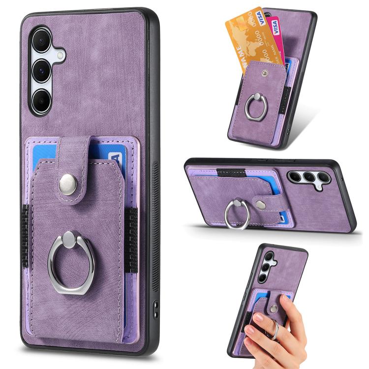 Custodia portafoglio TPU e PU per Samsung Galaxy S24 FE