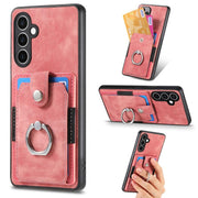 Custodia portafoglio TPU e PU con anello per Samsung Galaxy S24 F