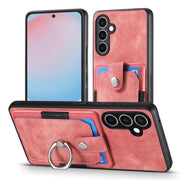 Custodia portafoglio TPU e PU con anello per Samsung Galaxy S24 F