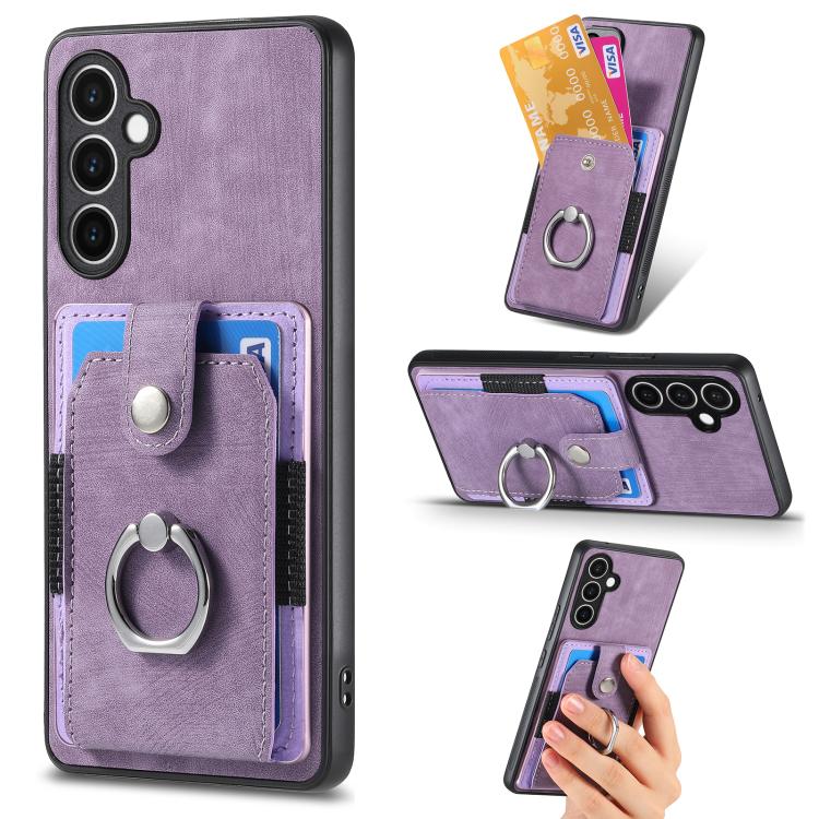 Custodia portafoglio TPU e PU per Samsung Galaxy S24 FE