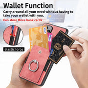 Custodia portafoglio in TPU con anello per Samsung Galaxy S25 Edg