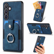 Custodia portafoglio in TPU con anello per Samsung Galaxy S25 Edg