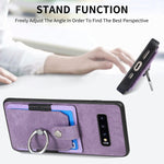 Custodia portafoglio TPU con anello per Samsung Galaxy S25 Edge