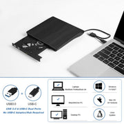 BT638 Notebook Desktop esterno USB 3.0 Lettore CD portatile Masterizzatore per unità ottica CD-RW, BT638