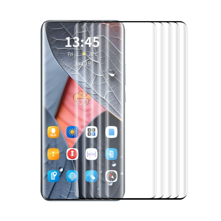 5 pezzi ENKAY 3D piegatura a caldo colla laterale in vetro temperato film completo, For Huawei Mate 70 Air, For Huawei nova 14 Ultra, For Huawei Mate 70 Pro, For Huawei nova 13 Pro, For Huawei P60 Pro / Art, For Huawei Pura 70 Pro / 70 Pro+ / 70 Ultra ...