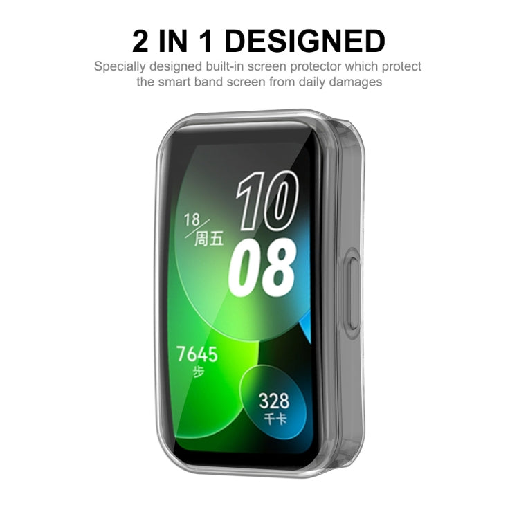 ENKAY Hat-Prince Custodia per orologio in TPU trasparente a copertura totale con protezione per lo schermo, For Huawei Band 8 / 9